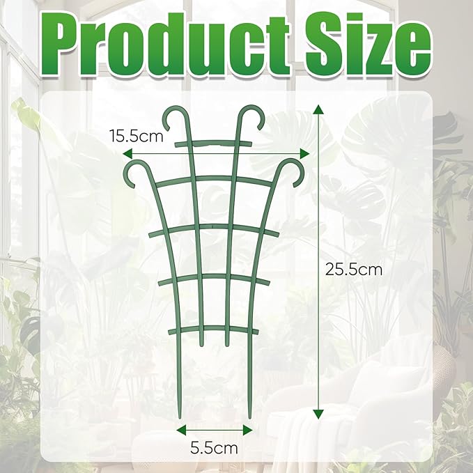 Plant Support Stakes,Stackable Plant Trellis for Indoor Climbing Plants,Small Plant Climbing Trellis for Potted Plants Plastic Climbing,Potted Plant Trellis for Houseplants (6PCS)