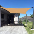 SUNNY GUARD Custom Size 15'x15' Peach Fuzz Sun Shade Sail Rectangle UV Block Shade for Backyard Yard Patio Deck Garden(Customized)