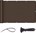 LOVE STORY 3.3'x19.7' Brown Balcony Screen Privacy Fence Cover (HDPE) UV Protection Weather-Resistant 3 FT Height Shield for Deck, Patio, Backyard, Outdoor Pool, Porch, Railing