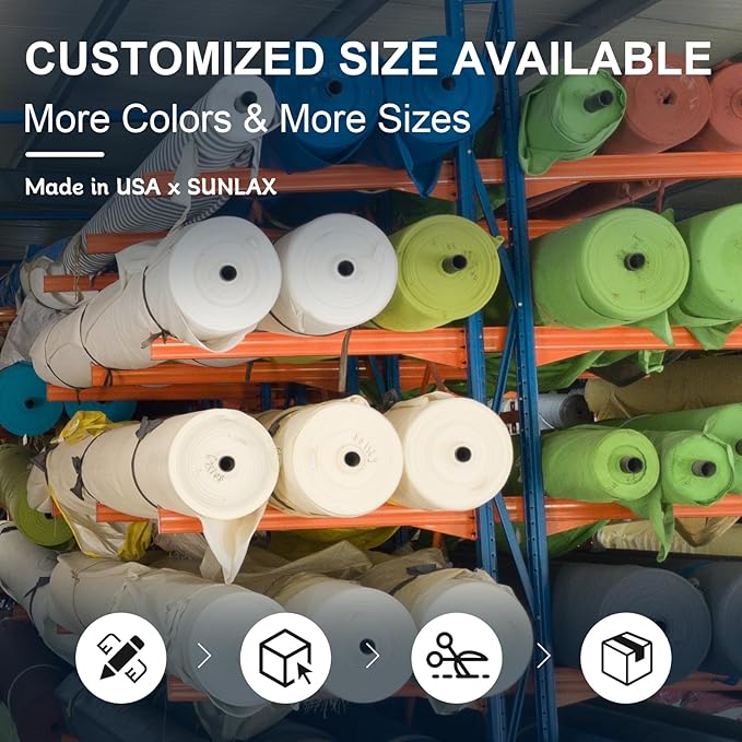 SUNLAX Sun Shade Sail 12' x 12' x 12' Butter Cream Triangle Canopy Sail Shade Cover UV Block Permeable Sunshade Outdoor for Patio Backyard (We Make Custom Size)