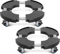 sanyi Plant Caddy with Wheels, 2 Pack 8-21" Adjustable Rolling Plant Stands with Wheels Heavy Duty Large Plant Potted Trolley Dolly Cart Garden Tower Pot Greenstalk Vertical Planter Umbrella Base