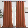 NICETOWN Blackout Burnt Orange Curtain for Living Room - Grommet Top Thermal Insulated Window Treatment Energy Saving Sound Reducing Drape for Bedroom (Burnt Orange, 1 Panel, W52 x L95)