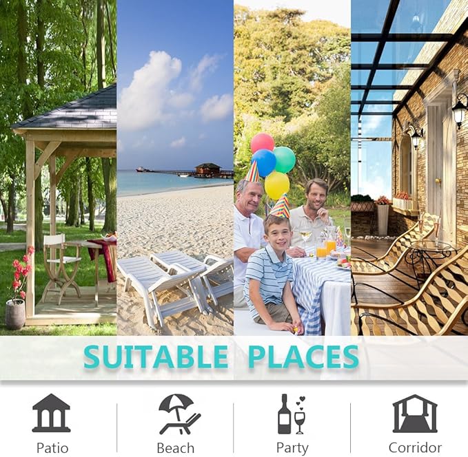 RYB HOME Outdoor Curtains for Patio, Waterproof Blackout UV Protection Outside Decor for Porch Swimming Pool Hut Garden Pavilion Pop Up Tent Pergola Balcony, W 52 x L 95, 1 Panel, Greyish Blue