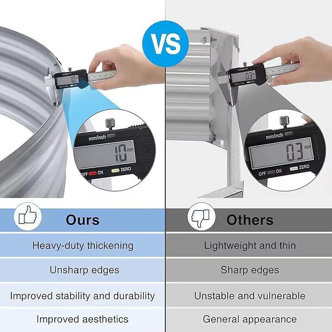 GOOZOO Galvanized Planter Raised Garden Bed, 4x2x1ft Raised Garden Bed Kit for Gardening Outdoor, Oval Metal Land Planter Box for Vegetables, Fruits, Flowers（Brown）