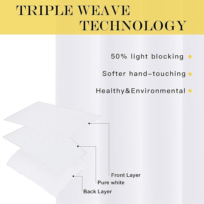 NICETOWN Room Darkening White Curtain for Living Room - Grommet Thermal Drape Sound Reducing Heat Blocking Window Treatments for Living Room/Doorway (1 Panel, W52 x L90)