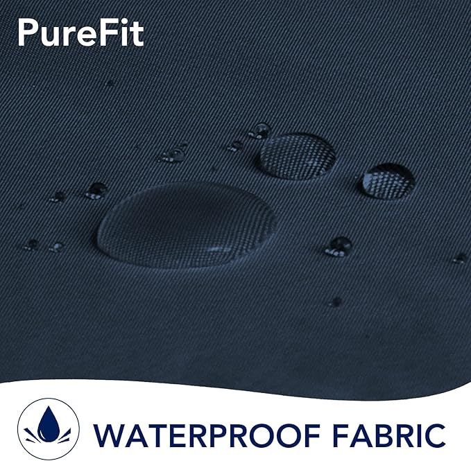 PureFit Outdoor Curtains for Patio Waterproof Weatherproof, UV Resistant Outside Curtains for Gazebo, Front Porch, Pergola, Sun Blocking Privacy Curtain, 120W x 95L inch, 1 Panel, Navy Blue
