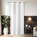 Joydeco Blackout Door Curtain for Doorway Privacy 90 Inches Long, Grommet Closet Curtain for Open Closet, Room Divider for Bedroom Living Room (Pure White 52Wx90L, 1 Panel)
