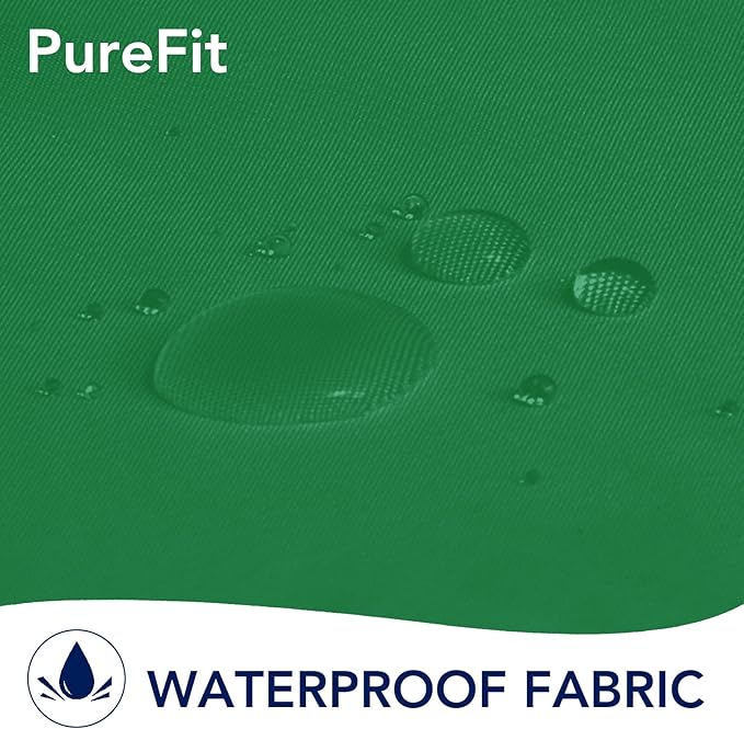 PureFit Outdoor Curtains for Patio Waterproof Weatherproof, UV Resistant Outside Curtains for Gazebo, Front Porch, Pergola, Sun Blocking Privacy Curtain, 150W x 84L inch, 1 Panel, Green