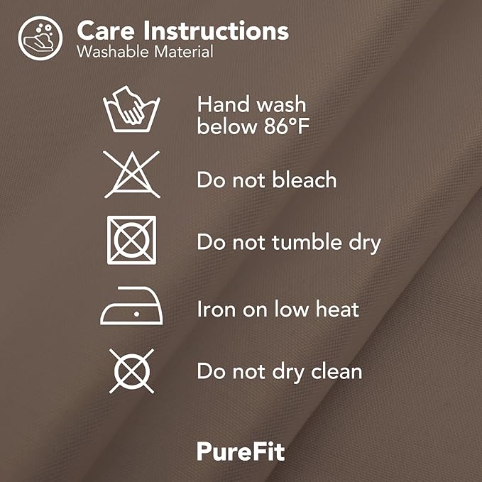 PureFit Outdoor Curtains for Patio Waterproof Weatherproof, UV Resistant Outside Curtains for Gazebo, Front Porch, Pergola, Sun Blocking Privacy Curtain, 52W x 108L inch, 1 Panel, Camel