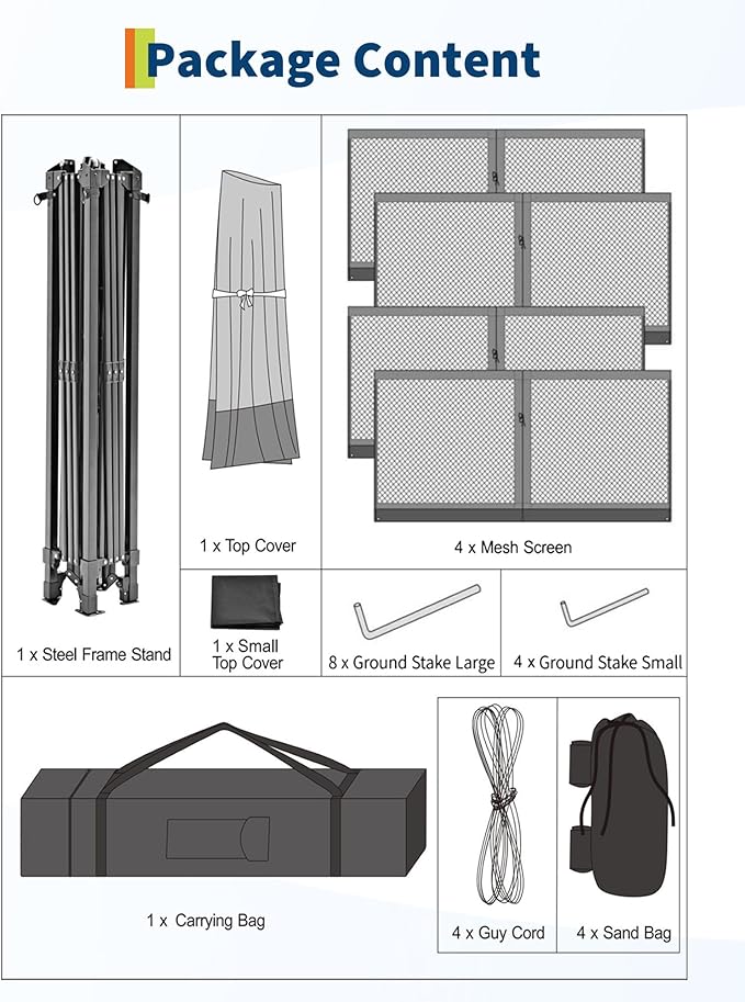 Canopy Tent 12x12 ft, Pop Up Gazebo One-Push Setup with 4 SandBags for Backyard Parties and BBQs, Mosquito Netting & Height Adjustable - Red