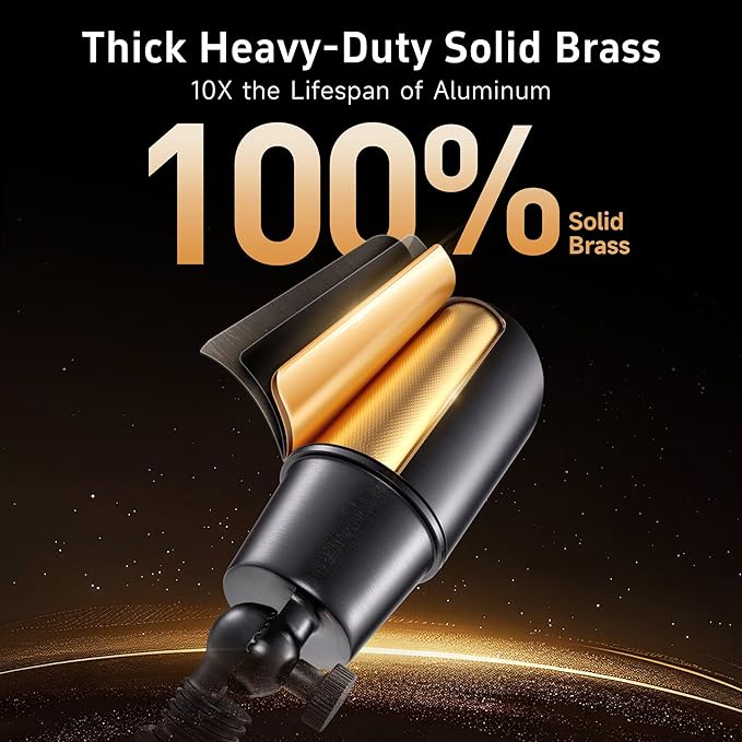 Gardenreet Solid Brass Spot Lights - Black Low Voltage Landscape Spotlight Outdoor, 12V LED Uplights Wired, Waterproof Electric for Patio Wall with 5000K Daylight MR16 Bulb (6 Pack)