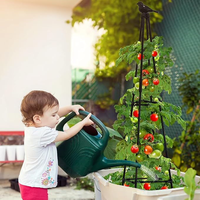 Lalahoni Garden Trellis for Climbing Plants, 67inch Tall Garden Obelisk Trellis for Climbing Potted Plant Outdoor Support Vine Flower Rose Vegetable Tomato Cucumber Trellis, Lightweight, 2 Pack