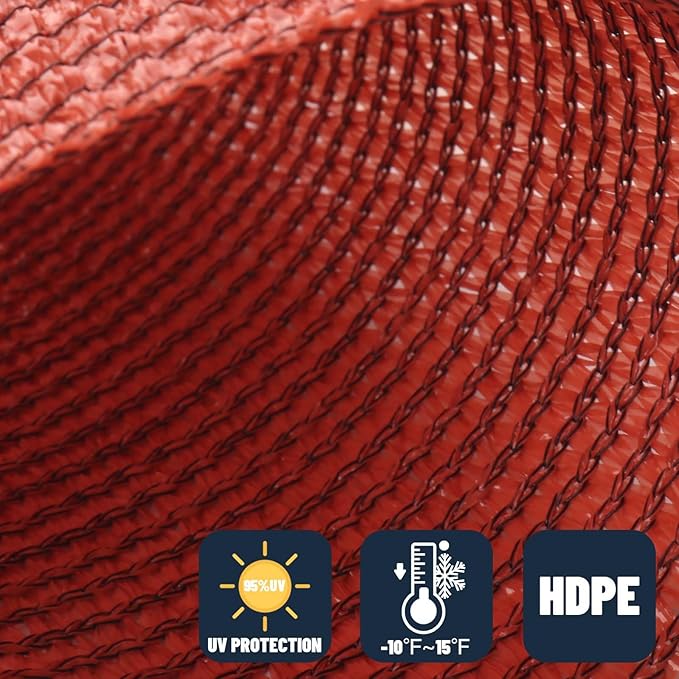 SUNNY GUARD Custom Size 12'x12'x17' Terra Red Sun Shade Sail Right Triangle UV Block Shade for Backyard Yard Patio Deck Garden(Customized)