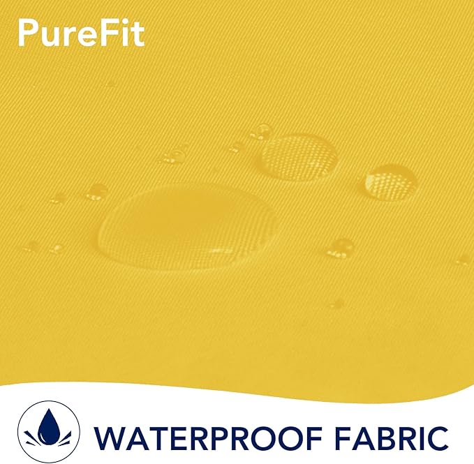 PureFit Outdoor Curtains for Patio Waterproof Weatherproof, UV Resistant Outside Curtains for Gazebo, Front Porch, Pergola, Sun Blocking Privacy Curtain, 100W x 95L inch, 1 Panel, Yellow