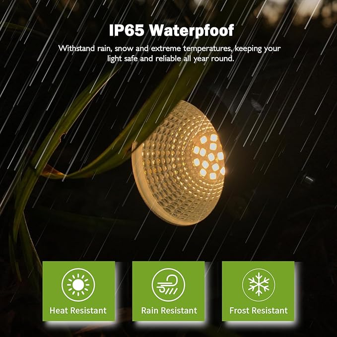 Low Voltage Landscape Lights, 10W 12/24V 2700K Warm White Landscape Lighting, IP65 Waterproof Outdoor LED Spotlight for Garden Yard Tree, 2 Pack with Connectors