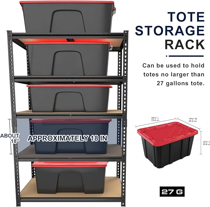 Garage Storage Shelves 72'',2400 LBS Garage Shelving Units, Storage Shelves Heavy Duty, Basement Shelving, Metal Shelving Units Free Standing