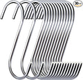 30 Pack 3.7 inch Metal S Hooks Steel S Hooks Plants Hanging Hangers for Kitchen Pans Pots Bags Purse Jeans Jewelry Towels