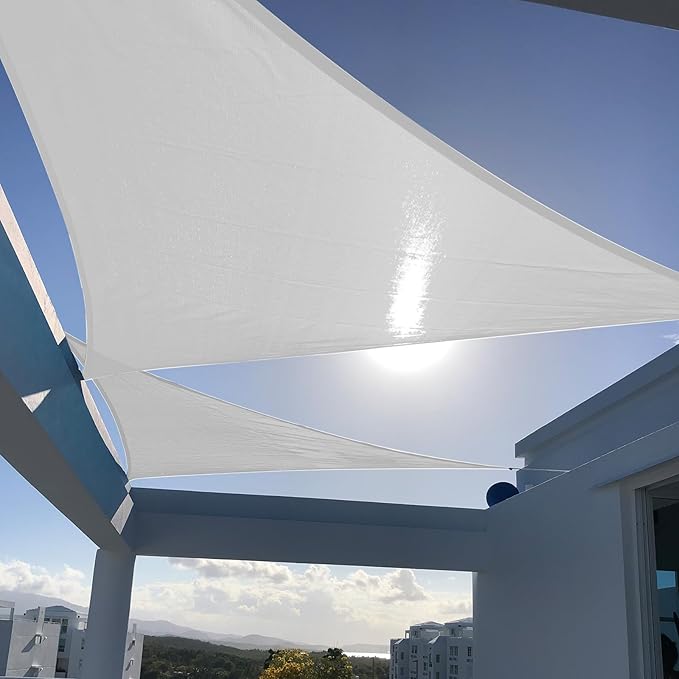 SUNNY GUARD Custom Size 12'x24'x26.8' Silver Grey Sun Shade Sail Right Triangle UV Block Shade for Backyard Yard Patio Deck Garden(Customized)