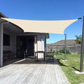 SUNNY GUARD Custom Size 13'x22' Rectangle Butter Cream UV Block Sunshade for Backyard Yard Deck Patio Garden Outdoor Activities and Facility(Customized)