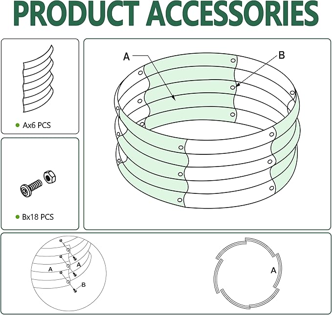 2PCS 4x4x1FT Galvanized Raised Garden Bed Kit,Vegetable Boxes-Round Metal Flower Box,Large Planter Raised Beds Outdoor Garden for Planting,Fruit,Herb-Silver