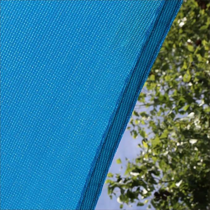Amgo Custom Size 8' x 9' x 12' Blue Right Triangle Sun Shade Sail Order to Make Canopy Awning UPF50+ AGSLT, 95% UV Blockage, Water & Air Permeable, 200GSM Commercial Standard (We Customize)