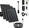 3 Pack - Solar Panel for Security Camera Spotlight Cam Plus/Pro(Battery) Stick Up Cam/Pro Wireless Outdoor with 10FT/3M Long Cable Dustproof Waterproof BK