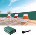 LOVE STORY Custom Size 3'x10' Dark Green Balcony Privacy Screen,UV Block Privacy Fence Screen,90% Shield for Outdoor Pool Garden Apartment Railing