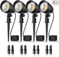 MEIKEE 7W Low Voltage LED Landscape Lights 800LM 12V Outdoor Landscape Lighting 2700K Warm White IP66 Waterproof Garden Pathway Lights Yard Lawn Spotlights with Connectors (4 Pack)