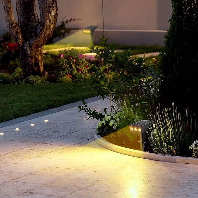 Solar Spot Lights Outdoor, 6 Pack Solar Landscape Spotlights 3 Lighting Modes IP65 Waterproof Adjustable Light House Lights Spot Light for Yard