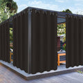 PureFit Outdoor Curtains for Patio Waterproof Weatherproof, UV Resistant Outside Curtains for Gazebo, Front Porch, Pergola, Sun Blocking Privacy Curtain, 52W x 95L inch, 1 Panel, Chocolate
