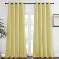 NICETOWN Bedroom Curtain Room Darkening Drapery 102 inches Length - Home Fashion Thermal Insulated Grommet Room Darkening Curtain for Living Room (Paler Yellow, 1 Panel, 52 x 102 inches)