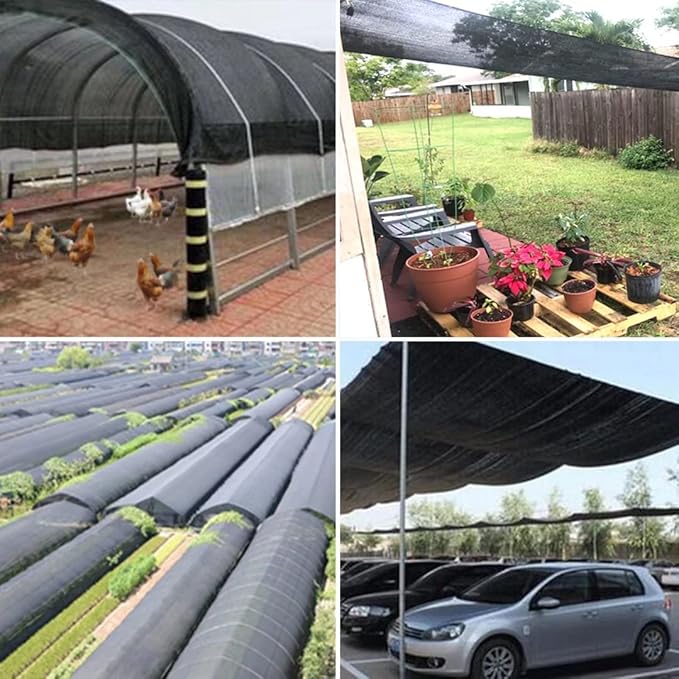 Shade Cloth 90% Sunblock Net for Garden Patio, for, Shade Sails -for Plants Greenhouse Outdoor Pergola Lawn Swimming Sun Shade Cloths for Kennel Chicken Coop Easier to Hang Shade Net Cover