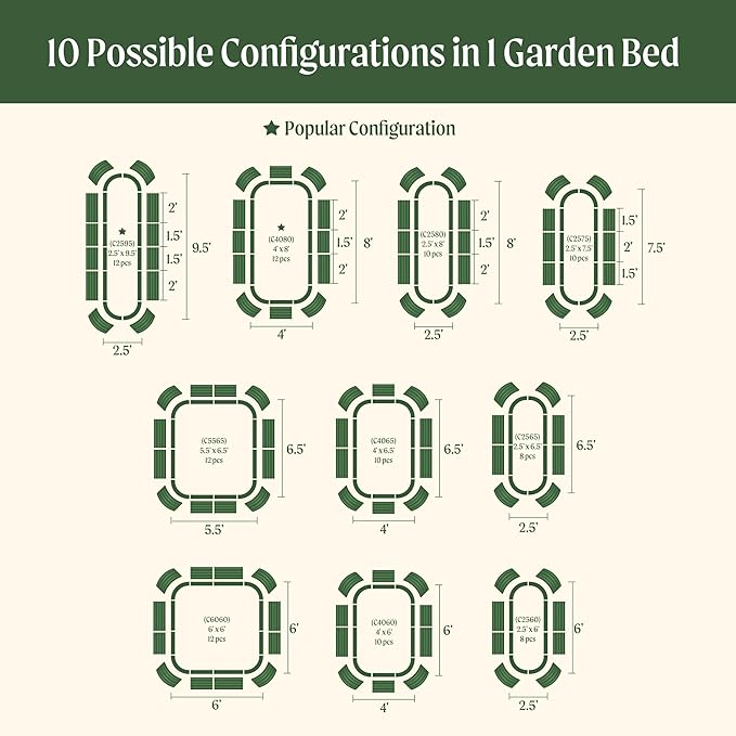 32" Extra Tall Raised Garden Bed Kits, 4 x 8 x 2.7ft Raised Planter Box Outdoor, 2.5 x 9.5 x 2.7ft Deep Root 10 in 1 Modular Metal Raised Beds for Gardening Vegetables Flowers Fruits - Pearl White