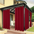 BONZER Outdoor Waterproof Curtains for Patio Privacy Grommet Light Filtering Outside Curtains for Gazebo, Porch, Pergola, Pavilion, 1 Panel, 84W x 120L inch, Red