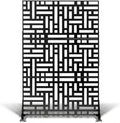 VINGLI Privacy Fence Panels, 72H’’ x 47W’’ Metal Privacy Screen Freestanding, Decorative Privacy Panels for Patio Garden Pool, Outdoor & Indoor (Rectangular)