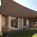 LOVE STORY Custom Size 16'x18' Brown Sun Shade Sail Rectangle UV Block Canopy Patio Sail Sunshades Fabric for Outdoor Garden Carport (We Make Custom Size)