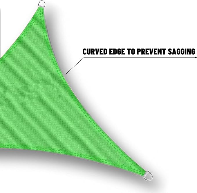 SUNNY GUARD Waterproof Sun Shade Sail 12'x12'x17' Lemon Green Right Triangle UV Block Sunshade for Backyard Yard Deck Patio Garden Outdoor Activities and Facility(Customized)