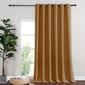 NICETOWN Blackout Curtains & Drapes - Privacy Thermal Efficiency Backdrop Curtains for Bedroom Room Divider Living Room Patio Sliding Glass Door, Wide 80 x Long 144 inch, Gold Brown, 1 Panel