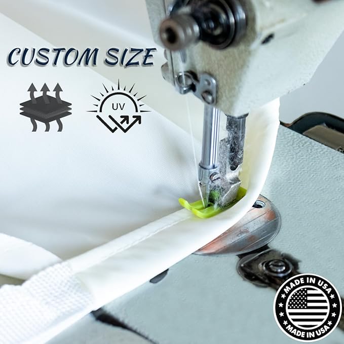 LOVE STORY Rectangle 6'x10' Waterproof Sun Shade Sail Canopy UV Block for Outdoor Patio Backyard Carport,Cream(We Make Custom Size)