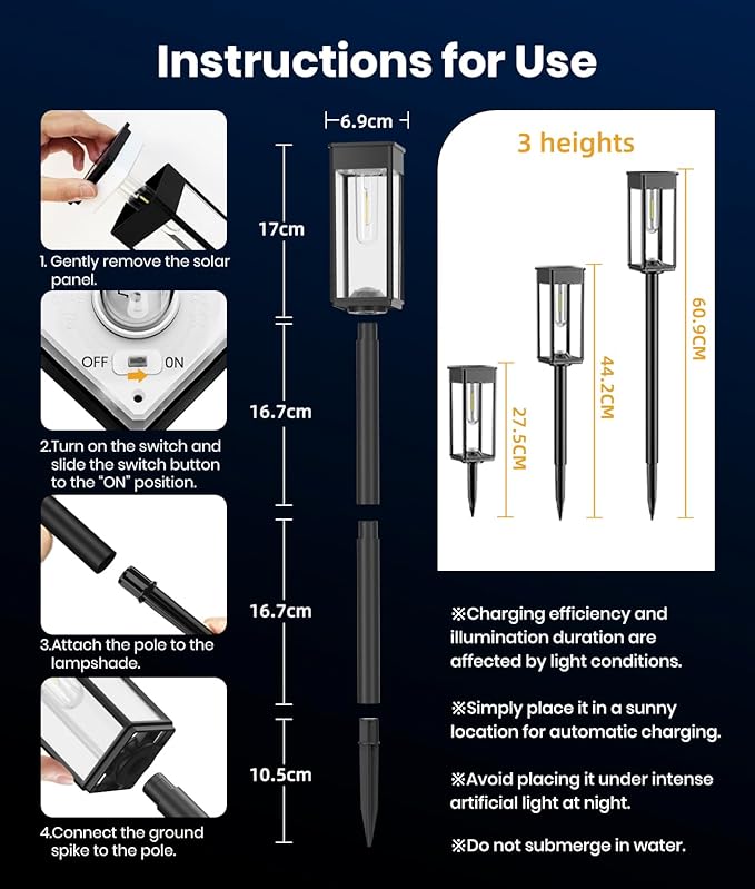 Solar Pathway Lights Outdoor, 12 Pack Bright Solar Lights Outdoor, Auto On/Off, IP65 Waterproof Landscape Lighting for Yard Patio Walkway Driveway Pathway (Cool White)