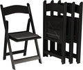 SIMPLEX 72 Black Resin Stackable Folding Chair - Comfortable Black Foldable Chair - Folding Chairs with Padded Seats - Indoor/Outdoor Folding Chairs for Events - Lightweight Foldable Chairs (72 Pack)