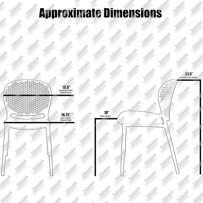 2xhome Set of 3 Patio Dining Chairs | Modern Stackable Outdoor Pool Side Chair | Weather Resistant Plastic for Yard, Porch, Balcony, Kitchen, White