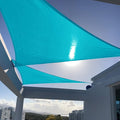 SUNNY GUARD Custom Size 7'x12'x13.9' Triangle Turquoise Blue UV Block Sunshade for Backyard Yard Deck Patio Garden Outdoor Activities and Facility(Customized)