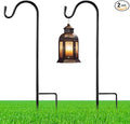 2 Pcs 15 Inch Shepherds Hook for Outdoor Adjustable Bird Feeder Pole Metal Steel Shepard Hooks for Hummingbird Stand Feeder Pole for Garden Plant, Lantern, Hanging Wedding Decor