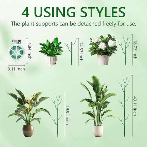 15 Pack Stackable Plant Supports Stakes, Sturdy Garden Trellis for Climbing & Vining Plants, Monstera, Pothos & Philodendron - Reusable Plant Stakes for Indoor & Outdoor Potted Plants