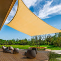 KANAGAWA 10'X18' Sand Custom Size Sun Shade Sail Rectangle UV Block Canopy Cover for Patio Backyard Lawn Garden Outdoor (Customized Available)
