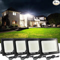 4Pack LED Flood Light Outdoor,50W LED Work Light 5500lmwith 6FT US Plug,IP66 Waterproof Exterior Security Lights,6000K Daylight White Outside Floodlights Slim Design for Playground Yard