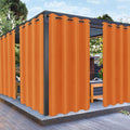 PureFit Outdoor Curtains for Patio Waterproof Weatherproof, UV Resistant Outside Curtains for Gazebo, Front Porch, Pergola, Sun Blocking Privacy Curtain, 52W x 120L inch, 1 Panel, Orange