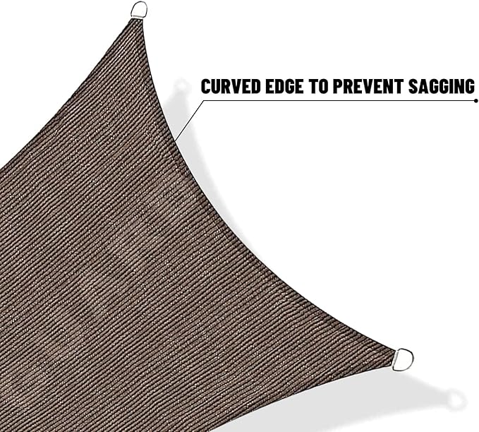 SUNNY GUARD Custom Size 10'x10'x14.1' Brown Sun Shade Sail Right Triangle UV Block Shade for Backyard Yard Patio Deck Garden(Customized)