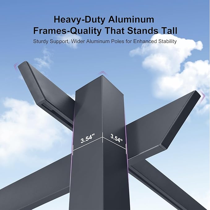 PURPLE LEAF 10' x 10' Aluminum Outdoor Pergola Wind-Resistant Retractable Pergola with Double Sun Shade Canopy Heavy-Duty Metal Pergola for Patios Backyard Deck Garden, Gray